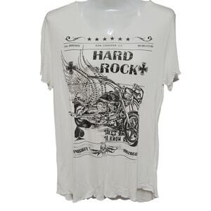 Hard Rock Couture Women's Size M White Lightweight T-Shirt